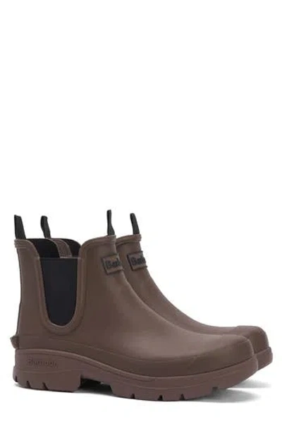 Barbour Nimbus Waterproof Chelsea Rain Boot In Dark Sand