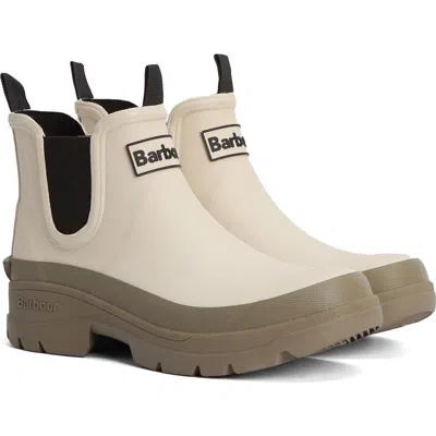 Barbour Nimbus Waterproof Chelsea Rain Boot In Salt/dusky Green