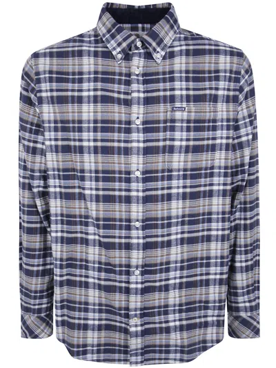 Barbour Shirt Tailored Fit "northfell" In Blue