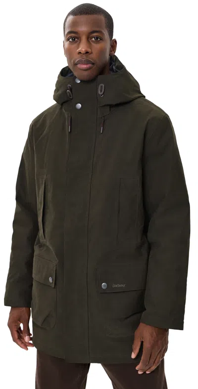 Barbour Northfield Winter Parka Dark Sage In Green