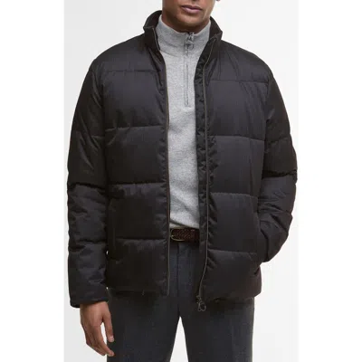 Barbour Stand-collar Short Quilted Jacket In Animal Print
