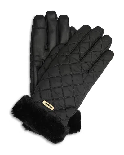 Barbour Norwood Quilted Tech Gloves In Black