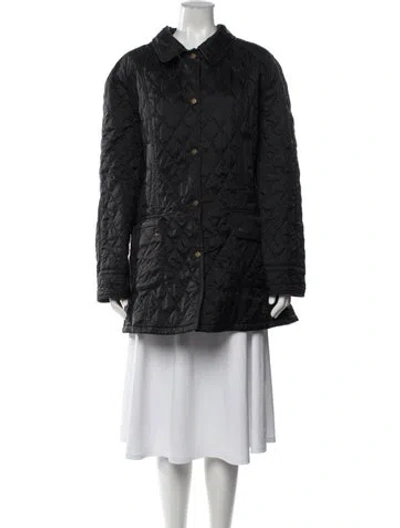 Pre-owned Barbour Nylon Coat In Black