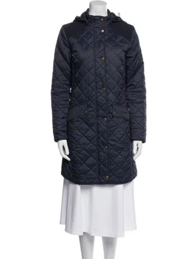 Pre-owned Barbour Nylon Coat In Blue