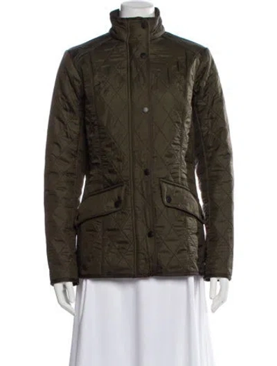 Pre-owned Barbour Nylon Coat In Green