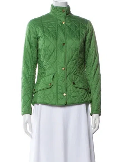 Pre-owned Barbour Nylon Evening Jacket In Green