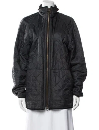Pre-owned Barbour Nylon Jacket In Blue