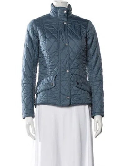 Pre-owned Barbour Nylon Jacket In Blue