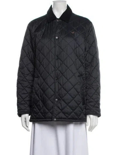 Pre-owned Barbour Nylon Jacket In Blue