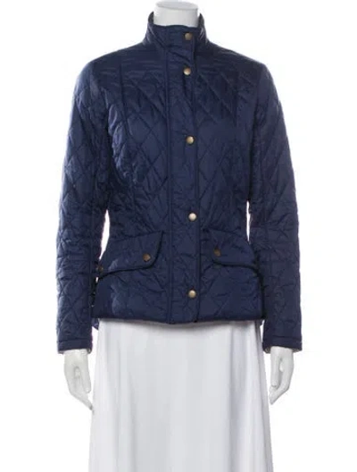 Pre-owned Barbour Nylon Jacket In Blue