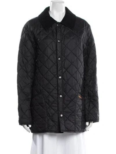 Pre-owned Barbour Nylon Jacket In Gray