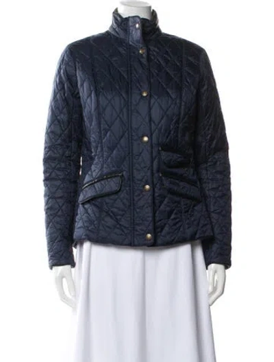 Pre-owned Barbour Nylon Printed Jacket In Blue