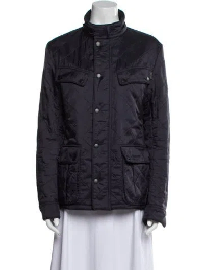 Pre-owned Barbour Nylon Utility Jacket In Blue