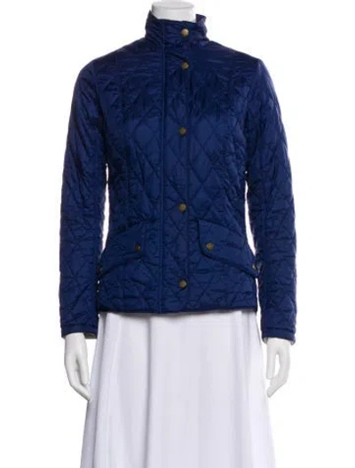 Pre-owned Barbour Nylon Utility Jacket In Blue