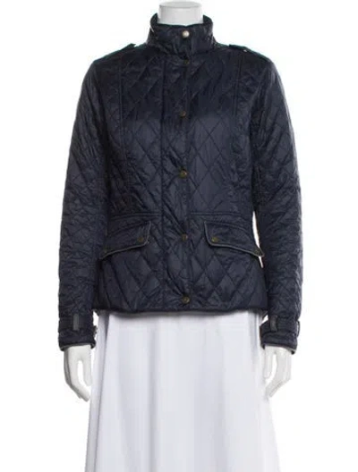 Pre-owned Barbour Nylon Utility Jacket In Blue