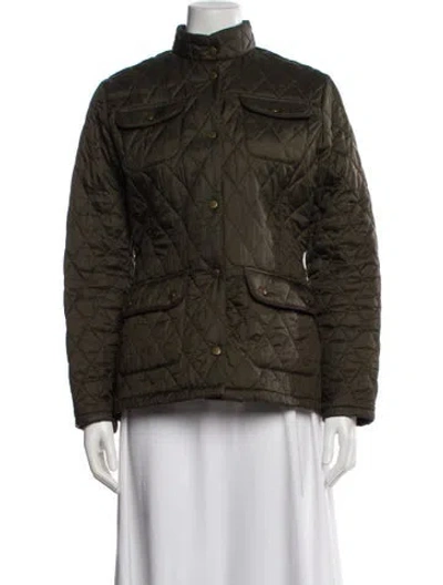 Pre-owned Barbour Nylon Utility Jacket In Green