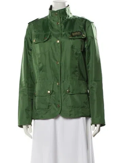 Pre-owned Barbour Nylon Utility Jacket In Green