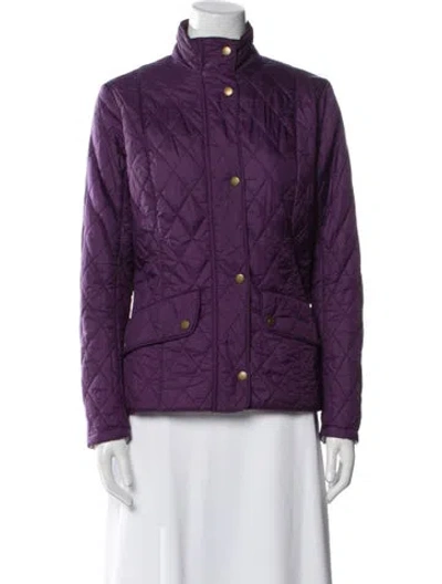 Pre-owned Barbour Nylon Utility Jacket In Purple