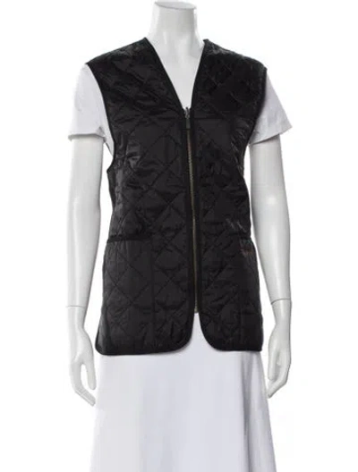 Pre-owned Barbour Nylon Vest In Black