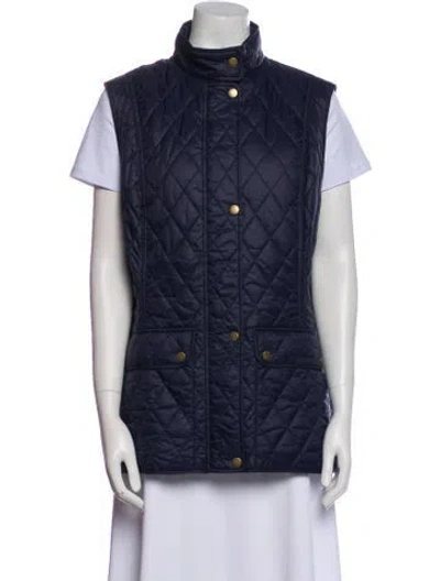 Pre-owned Barbour Nylon Vest In Blue