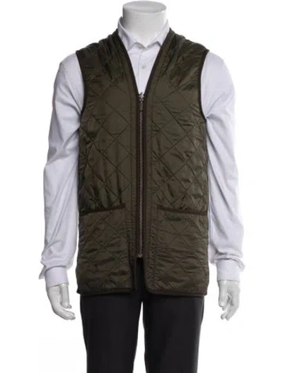 Pre-owned Barbour Nylon Vest In Green