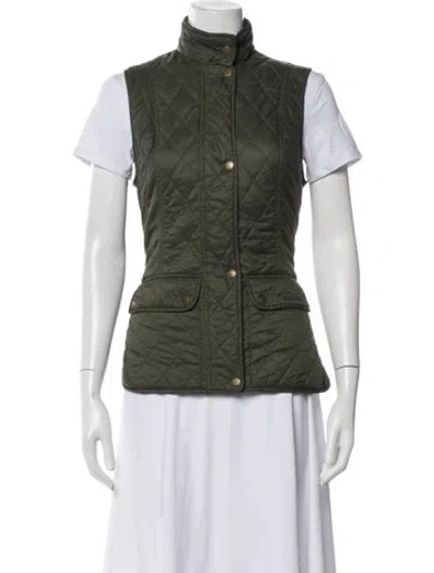 Pre-owned Barbour Nylon Vest In Green
