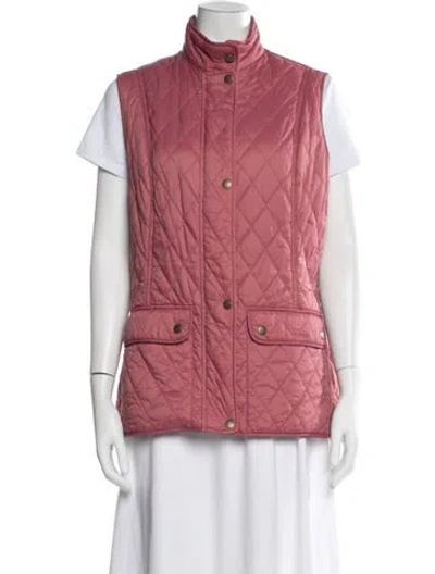 Pre-owned Barbour Nylon Vest In Pink