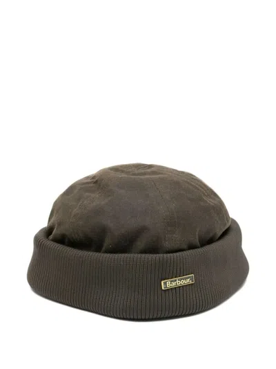 Barbour Cotton Ribbed-brim Hat In Green
