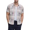 Barbour Oakshore Patchwork Print Short Sleeve Slub Cotton Button-up Shirt