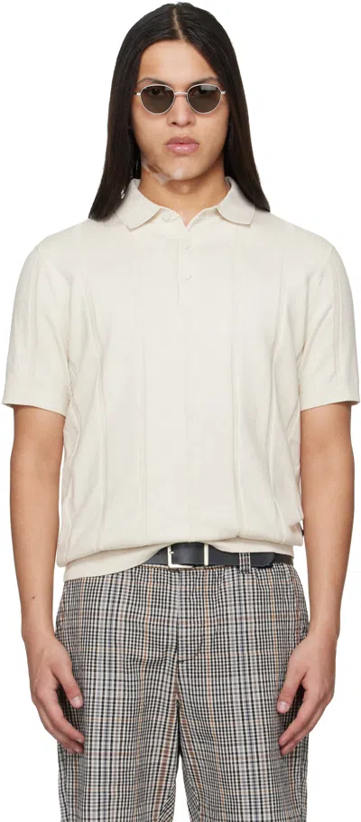 Barbour Off-white Wellburn Knitted Polo In Multi