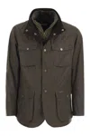 Barbour Ogston - Waxed Cotton Jacket In Green