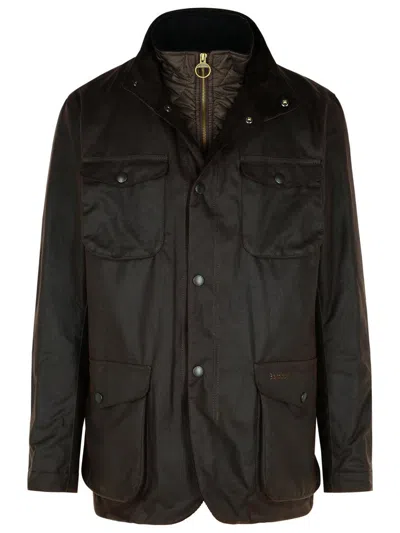 Barbour 'ogston' Brown Waxed Cotton Jacket