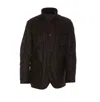 Barbour Ogston Wax Jkt Casual Jacket In Black Cotton In Brown