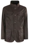 Barbour Ogston Waxed Jacket In Black