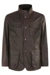 Barbour Ogston Wax Jacket In Brown
