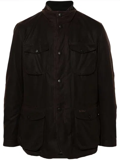 Barbour Ogston Wax Jacket Clothing In Black