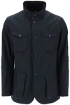 Barbour Ogston Waxed Jacket In Black