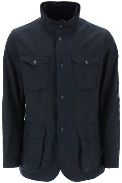 Barbour Ogston Waxed Jacket In Black