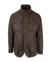 Barbour Ogston Waxed Jacket In Black