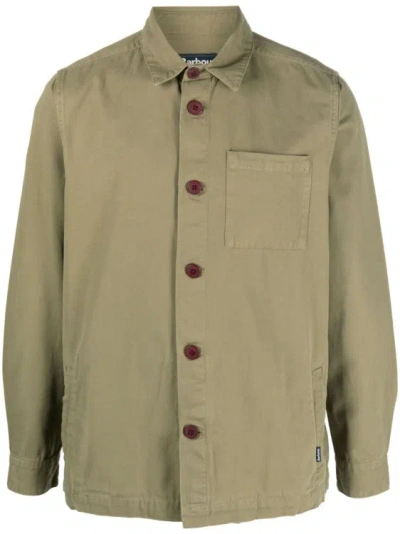 Barbour Olive Green Cotton Shirts
