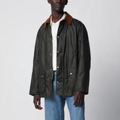 Barbour Olive Green Lightweight Waxed Ashby Jacket