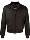 Barbour Funnel Neck Zip-up Wax Jacket In Green