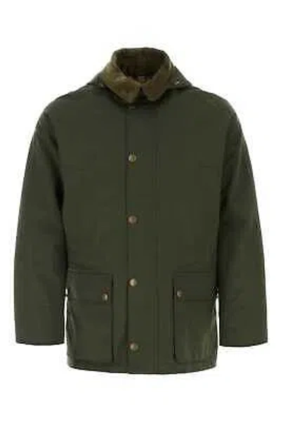 Pre-owned Barbour Olive Green Polyester Blend Ashby Jacket In Sg72