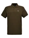 BARBOUR OLIVE LOGO EMBROIDERY POLO