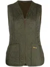 Barbour Logo Embroidered Reversible Gilet In Olive