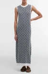 Barbour Olivia Zig Zag Sleeveless Sweater Dress In Blue