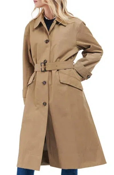 Barbour Opal Water Resistant Belted Trench Coat In Neutral
