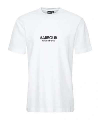 Barbour Open-necked Black Shirt In White