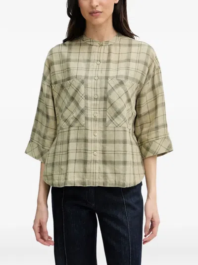 Barbour Orla Check-pattern Button-up Shirt In Green