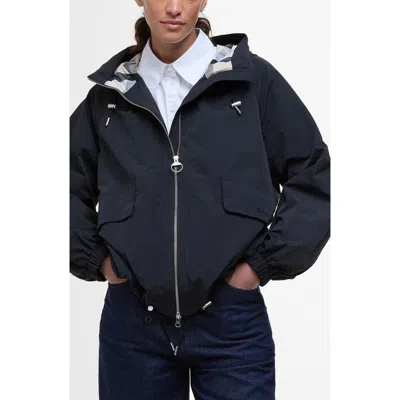 Barbour Orson Showerproof Hooded Jacket In Black Safari Dress T